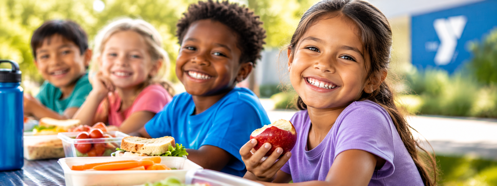 Sunny Outdoor Kids Picnic Lunch Website Footer